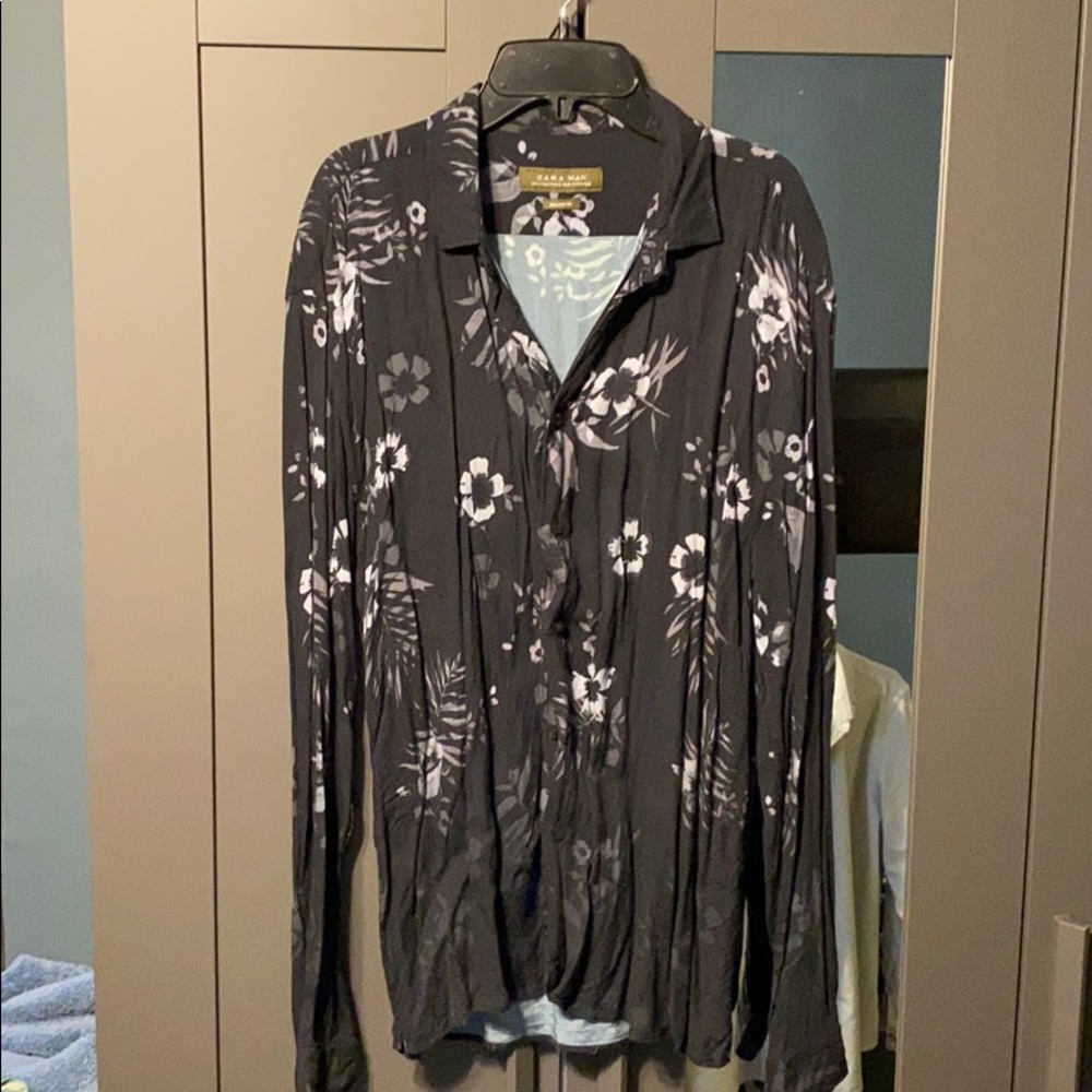 Zara Floral Button Down